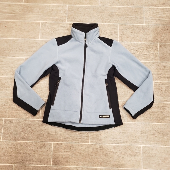 REI Sweaters - REI Blue and Black Fleece Polartec Sweater
